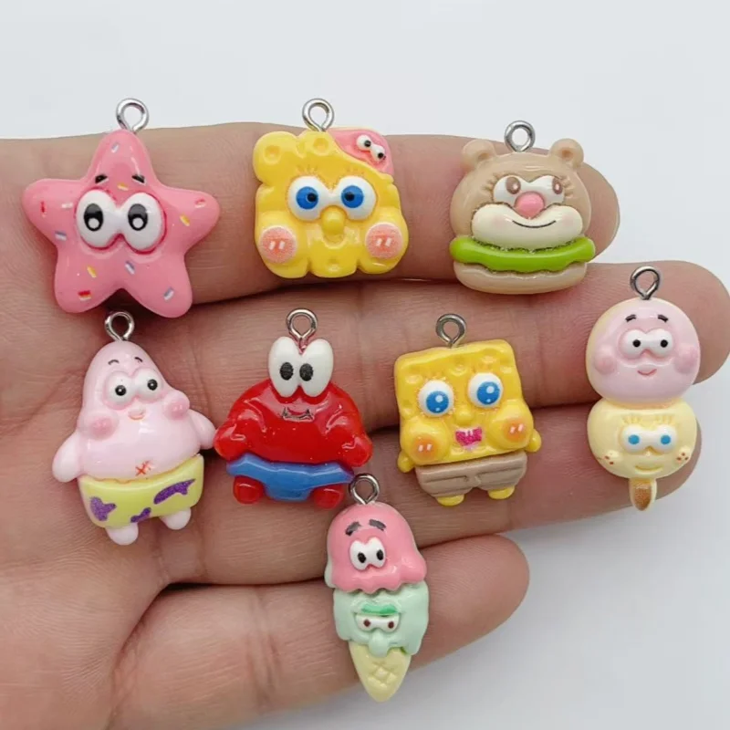 10pcs Cartoon Animal Charm Decorative Resin Pendant DIY Jewelry Accessories Making Earrings Necklace