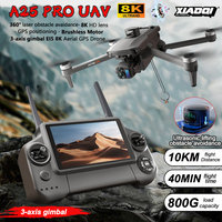 New A25 PRO GPS Drone 8K Camera 3-Axis Gimbal WIFI Obstacle Avoidance 10KM Touch Screen FPV Brushless Airdrop RC Quadcopter Toys