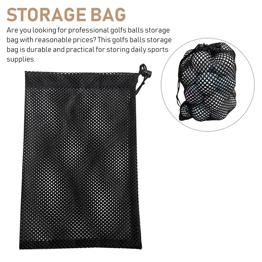 

5Pcs Golf Balls Mesh Organizer Durable Elastic Sports Ball Storage Bag Portable Drawstring Net Pouch Mesh Bag Golfs Organizer