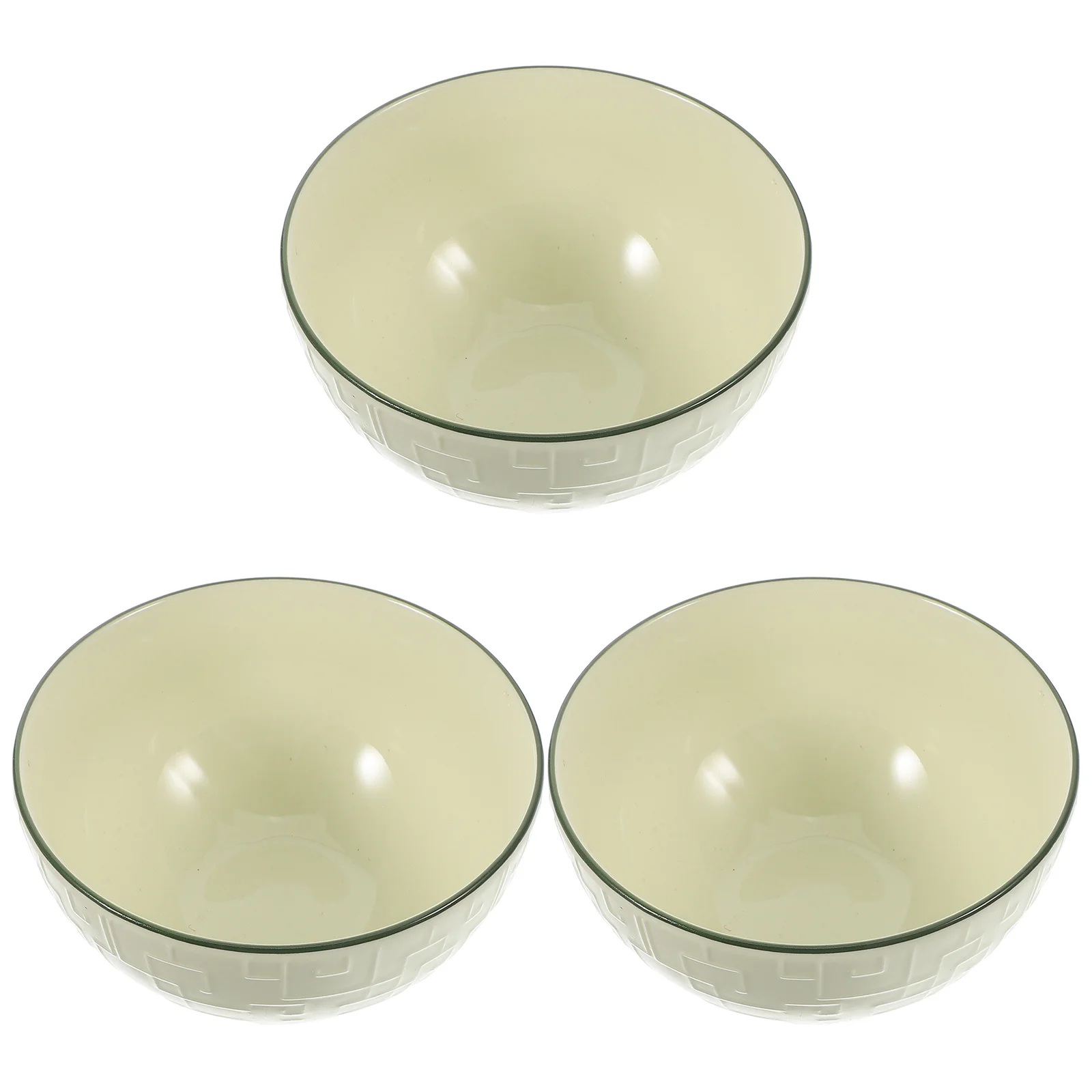 

3Pcs Ceramic Green Mini Bowls Set Stoneware Salad Soup Rice Small Serving Microwave Safe Kitchen Bowls Shallow Ceramic Bowl