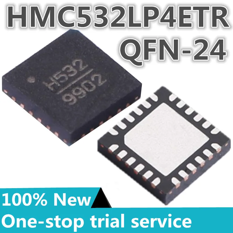 

1-10PCS %New original HMC532LP4ETR HMC532LP4E silk screen H532 QFN-24 RF IC VCO, buffer amplifier general 7.1GHz ~ 7.9GHz