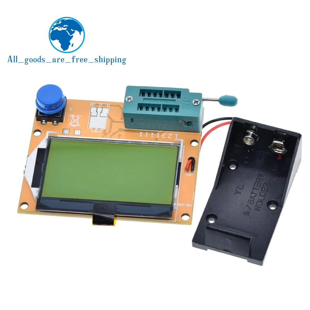 ESR Meter Mega328 Transistor Tester Digital V2.68 ESR-T4 Diode Triode Capacitance MOS/PNP/NPN LCR 12864 LCD Screen Tester