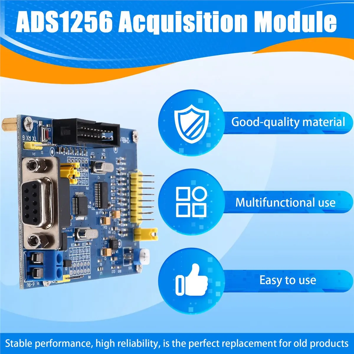 ADS1256 24-Bit AD High- Acquisition Module 24-Bit ADC STM32F103C8T6 AD Module