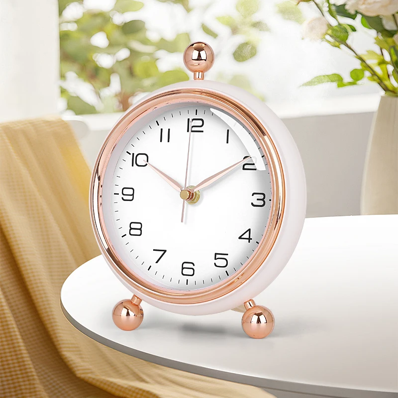 Household Large Size Decoration Desk Clock Living Room Mute Clock Watch Nightstand Alarm Clock Desktop Gadgets Electronic Watch