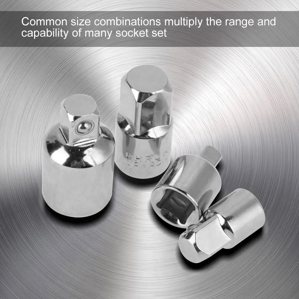 4Pcs Drive Socket Reducers 1/4 3/8 1/2 Adapter Converter Wrench Tool Set Hand Tools Repair Accessories