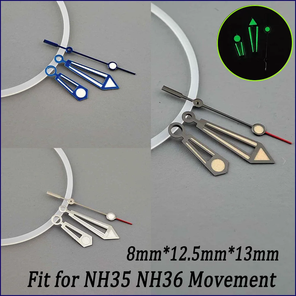 مشاهدة الأيدي فرس البحر سلسلة C3 سوبر الأخضر مضيئة الأيدي صالح ل NH34 NH35 NH36 حركة تركيب ساعة أجزاء الملحقات