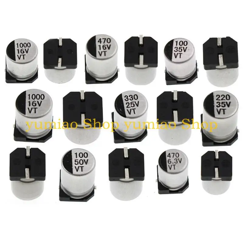 587B 1UF ~ 1000UF Capacitor eletrolítico alumínio para trabalho DIY, reparos trabalhos