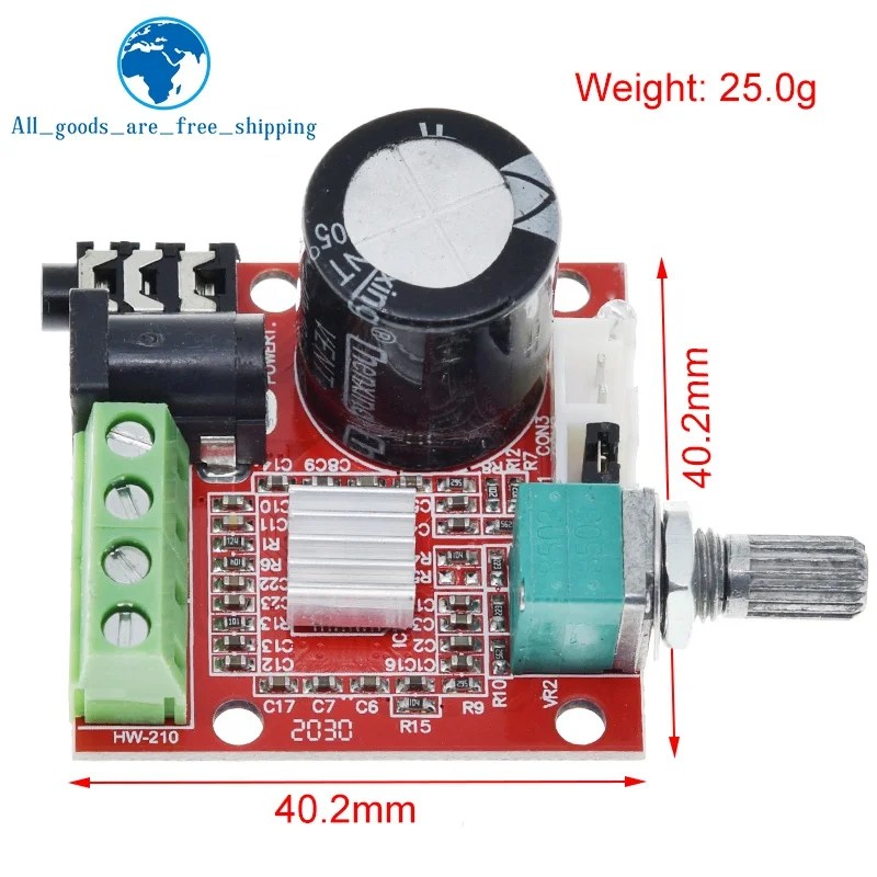 TZT 12V Mini Hi-Fi PAM8610 Audio Stereo Amplifier Board 2X10W Dual Channel D Class Lowest Price