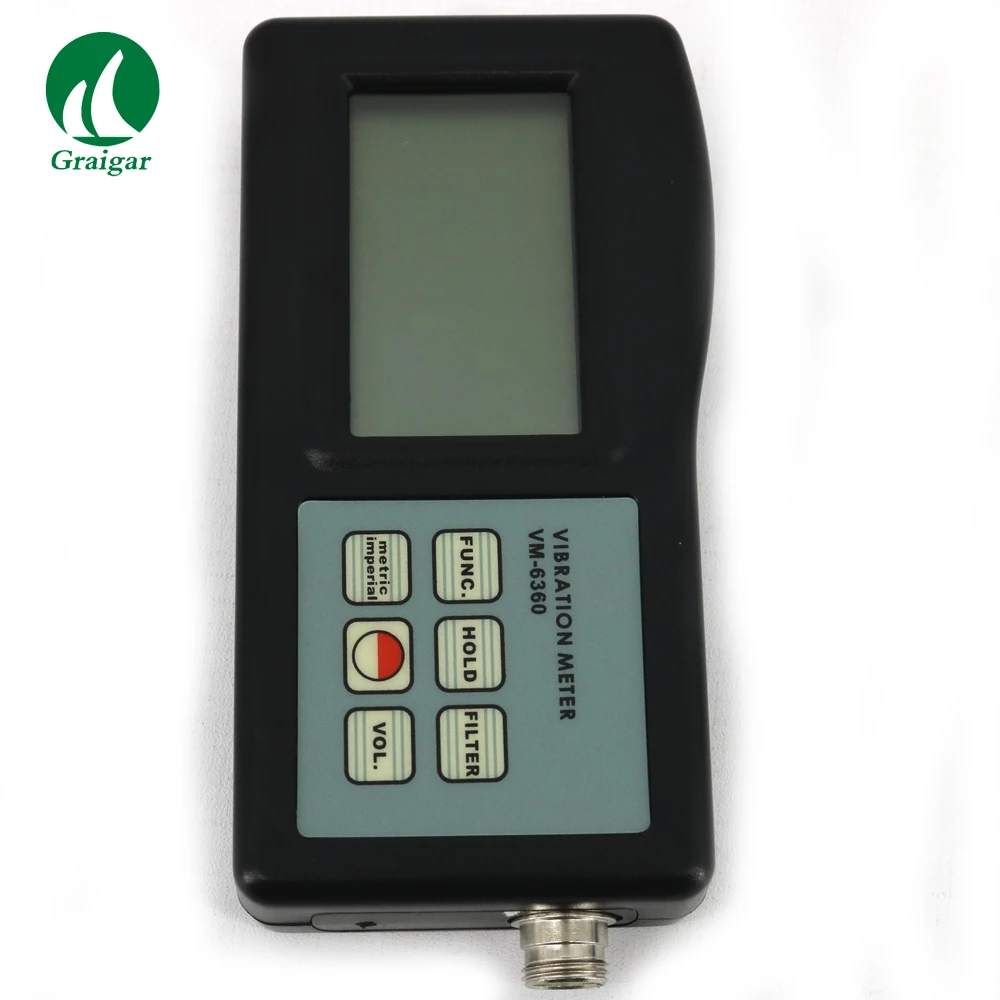VM-6360 Digital Vibration Meter Tester Vibrometer with RS232 Software VM6360