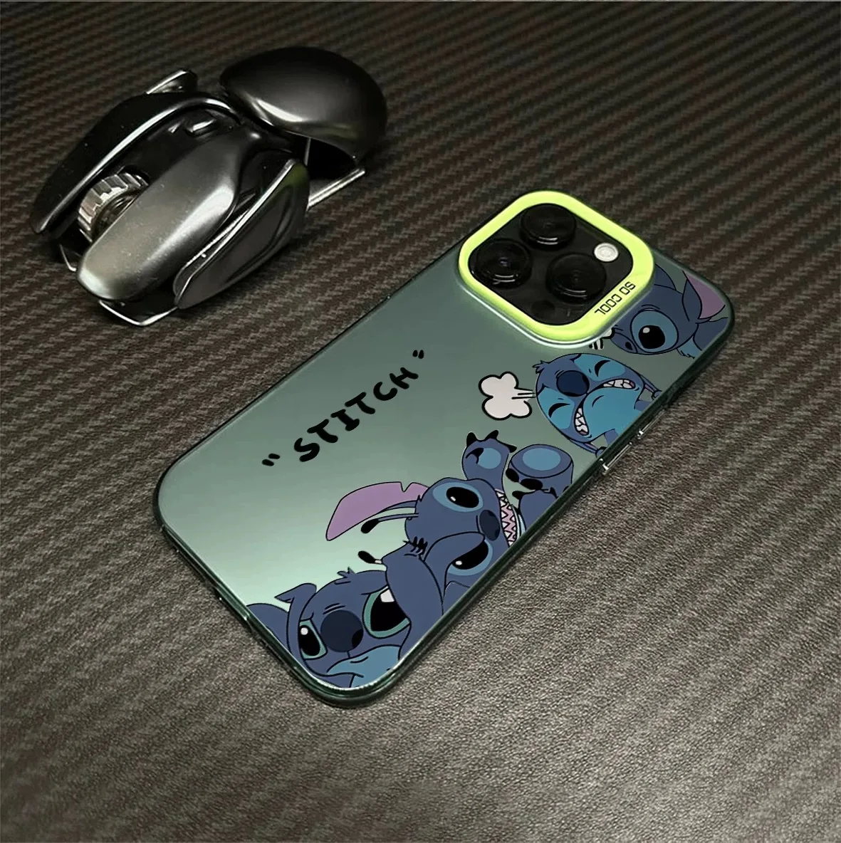 Cartoon angry Stitch Phone Case For iPhone 16 15 14 13 12 11 Pro Max X XR XSMAX 8 7 Plus Candy Matte Shockproof Back Cover