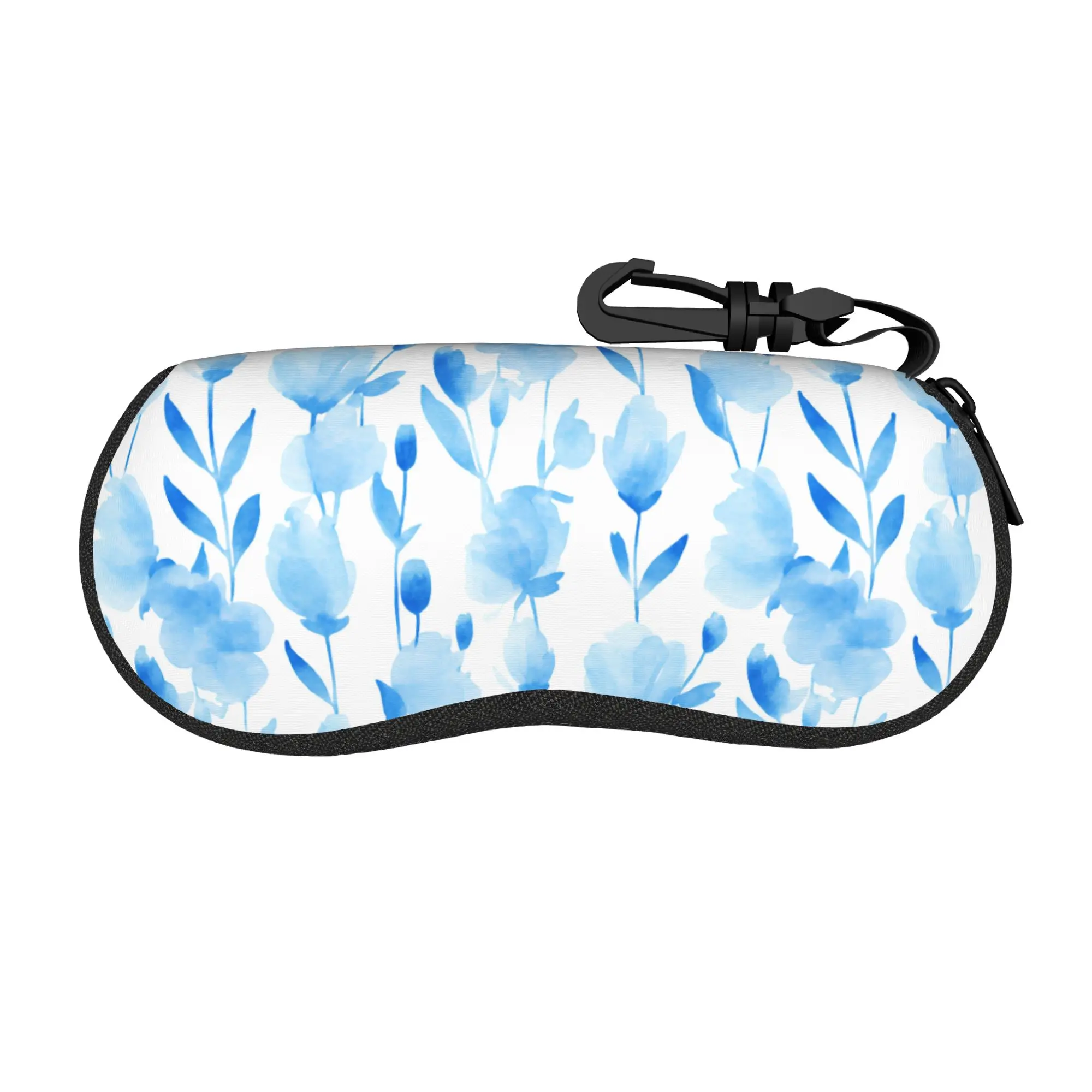 Harajuku Floral Illustration Watercolor flowers Glasses Case Anti-Fall Sunglasses Storage Box Anti-Pressure Eye Contacts Case