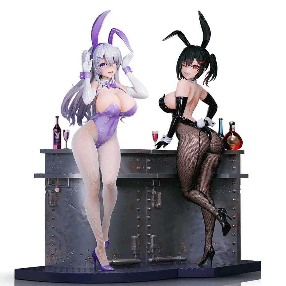 

28 см аниме фигурка кролика Rin And Xiya фигурка черная шелковая игрушка для девочек фигурка Xiya фигурка игрушка игра Коллекционная модель куклы