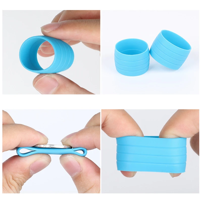 Correa elástica de silicona para bicicleta, 2 piezas, anillo de fijación, tapones antideslizantes, resistente al desgaste, resistente al agua, cinta para Barra de bicicleta de carretera