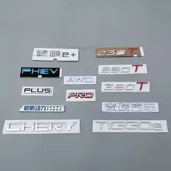 Apply to Chery Tiggo8 Tiggo 8 Plus Pro 230T 290T 390 T AWD MAX PLUS PHEV Trunk letter label Tailgate label Auto Logos