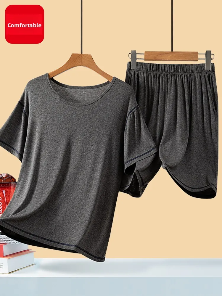 

Свободный модальный ор Све Spwear Повседневная круглая одежда Ne f Sve Домашняя одежда Мужская верхняя одежда Комплект из двух предметов Удобное дышащее...