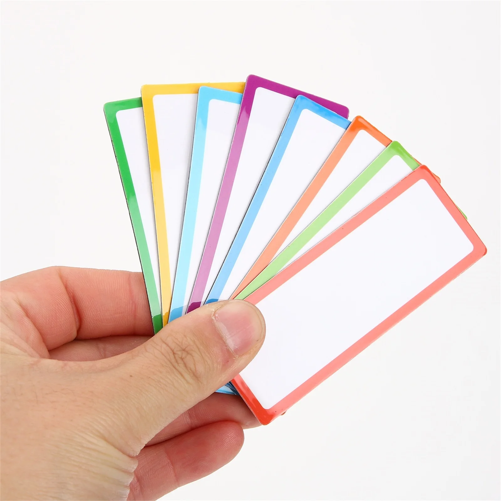 

3 set 3 Sets Magnetic Dry Erase Name Tags Reusable Rainbow Neon Stickers For Refrigerator Whiteboards Scheduling Organization