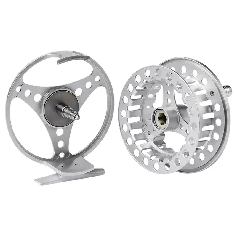 Wholesale 2022 China 3/4 5/6 7/8 Sizes 4 Colors Metal Ice Fishing Reels Aluminium Alloy Fly Fishing Wheels