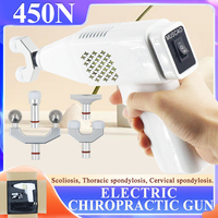 2025 Electric Correction Gun 3 Gear Chiropractic Adjusting Tools 450N Adjustable Intensity Therapy 4 Heads Spine Massage Gun