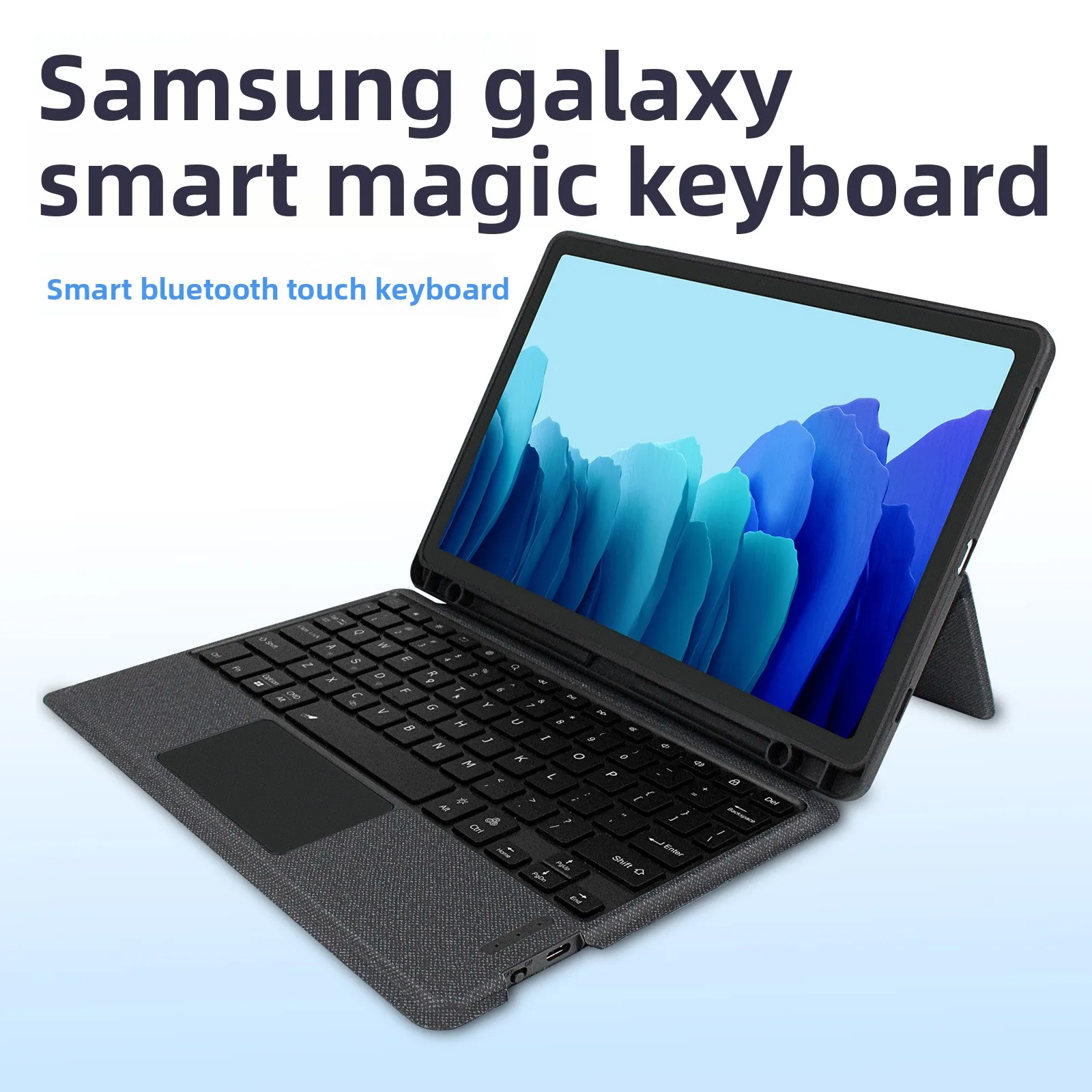 

Подходит для SamsungA9 + 11 дюймов S6 lite 10,4 дюйма Samsung 11-дюймовый планшет с магнитным разделенным чехлом Bluetooth сенсорная клавиатура