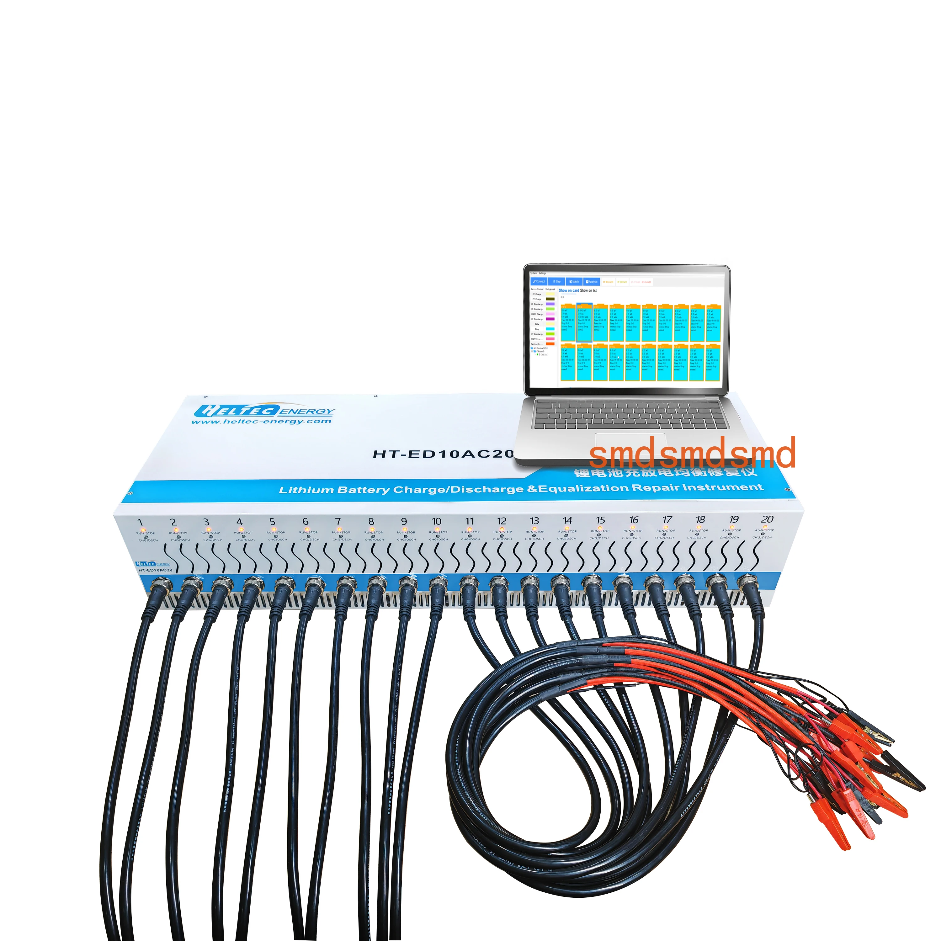 1-20S 10A-50A Battery Capacity Tester for LiFePO4 & Lithium Batteries with Single Cell Charge/Discharge Function