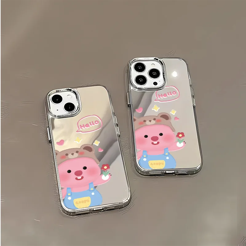 Original Greeting Mirror DropProof Unique Phone Case For iPhone 15 Pro Max 14 Plus 13 12 11 XR X XS 8 7 Cover