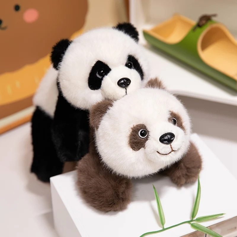 Real Life Baby Panda Pluche Pop HuaHua Gewogen Deeltjes Knuffels Simulatie Dier Beer Room Decor Kussen Kerstcadeaus