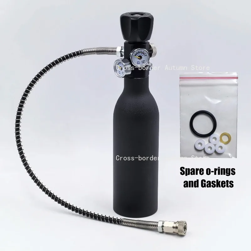 4500PSI 300BAR Fill Station Adapter with 20in Hose Dual Gauge for Scuba Tank Charging
