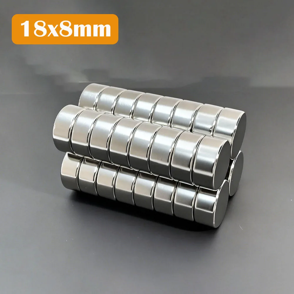 

Магнит неодимовый N35, 18x8 мм, круглый, сверхмощный, постоянный, NdFeB, для холодильника, DIY-магнит