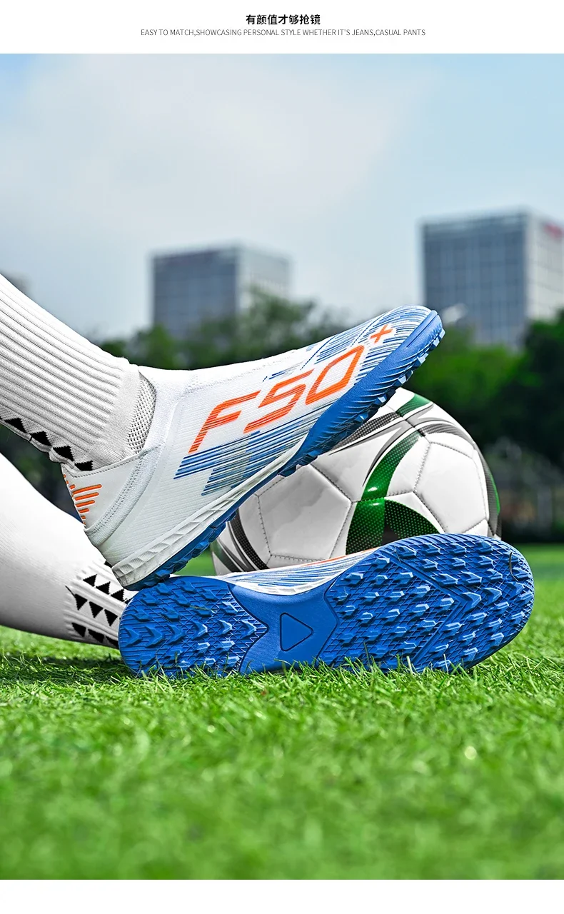 Neue ultraleichte Fußballschuhe für Herren, hochwertige, stark nachgefragte, professionelle Unisex-Fußballschuhe für Damen, TF/FG-Fußballstiefel, Futsal-Sneaker – Detail 16