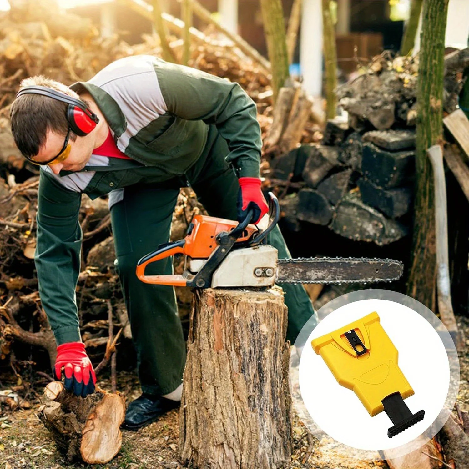 Chainsaw Teeth Sharpener Sharpens Self Bar Mount Chain Grinder Sharpening Tools