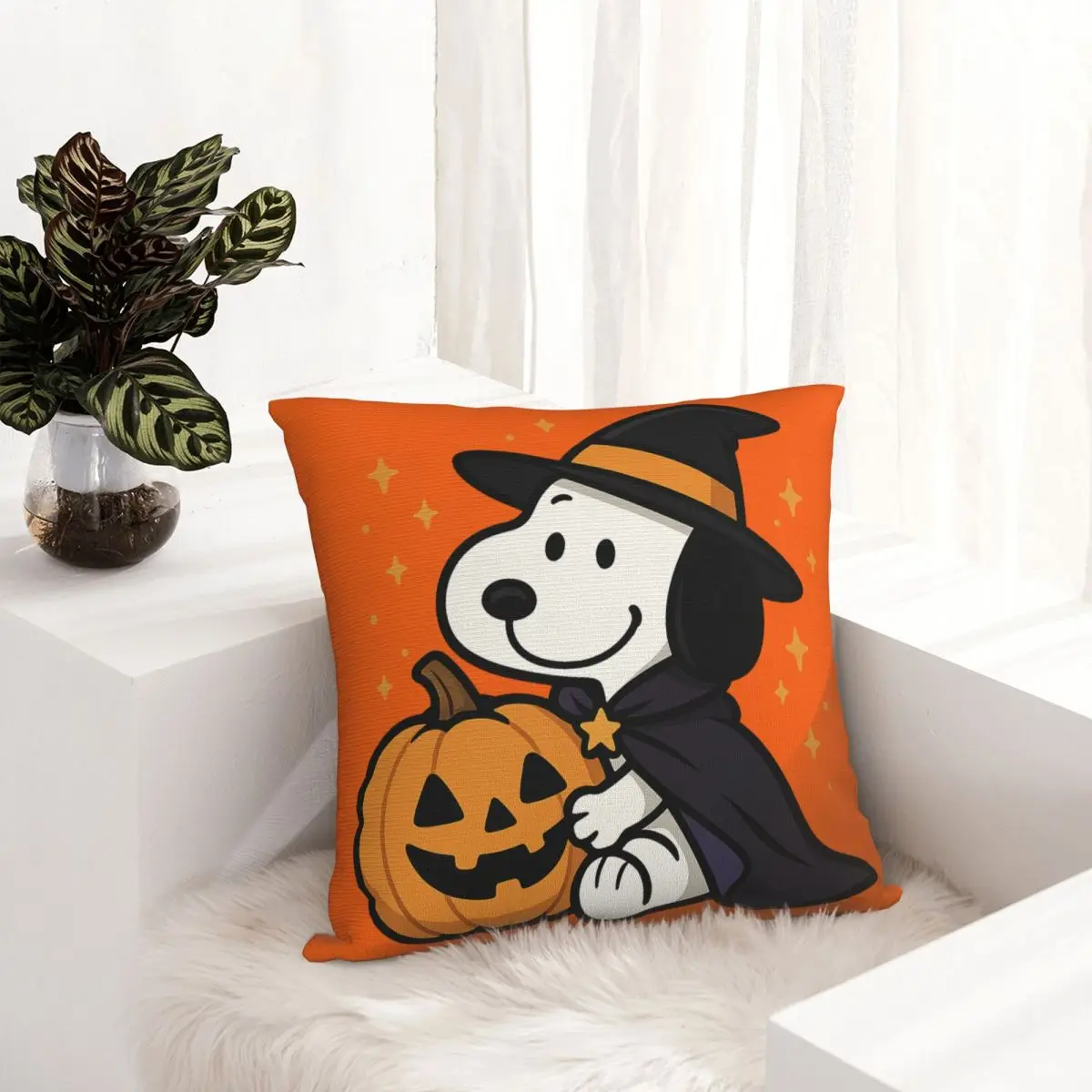 Cartoon Snoopy Halloween Pillowcase Printed Polyester Cushion Cover Decorations Throw Pillow Case Cover Home 40*40cm