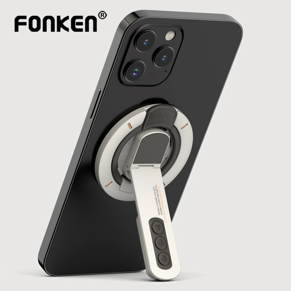 

Phone Grip for Magsafe Phone Stand 360 Roration Gym Holder Phone Kickstand Finger Ring Innovative Pressure-Relief Damping Design