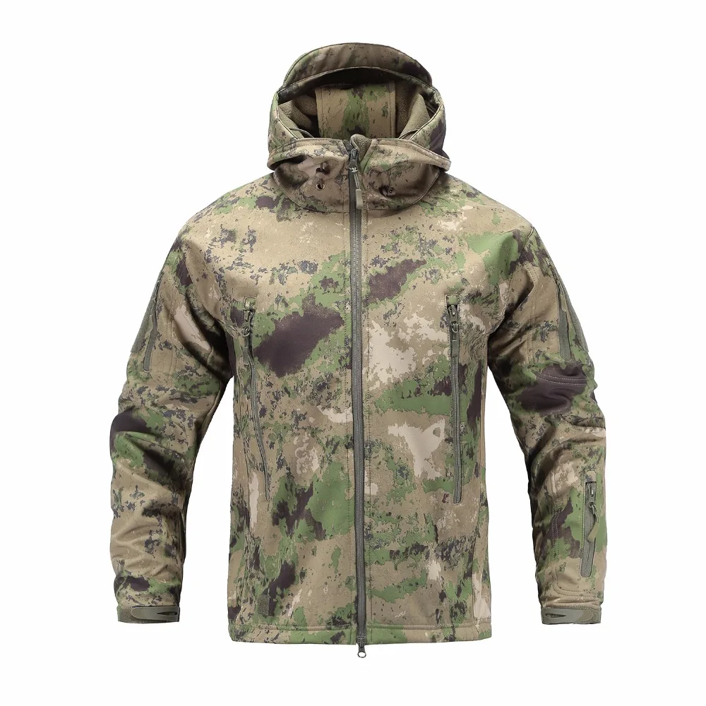 Hunting jacket Brand Clothing Autumn Men\'s Military Camouflage Fleece Jacket Army Tactical Clothing Multicam Male Camouflage