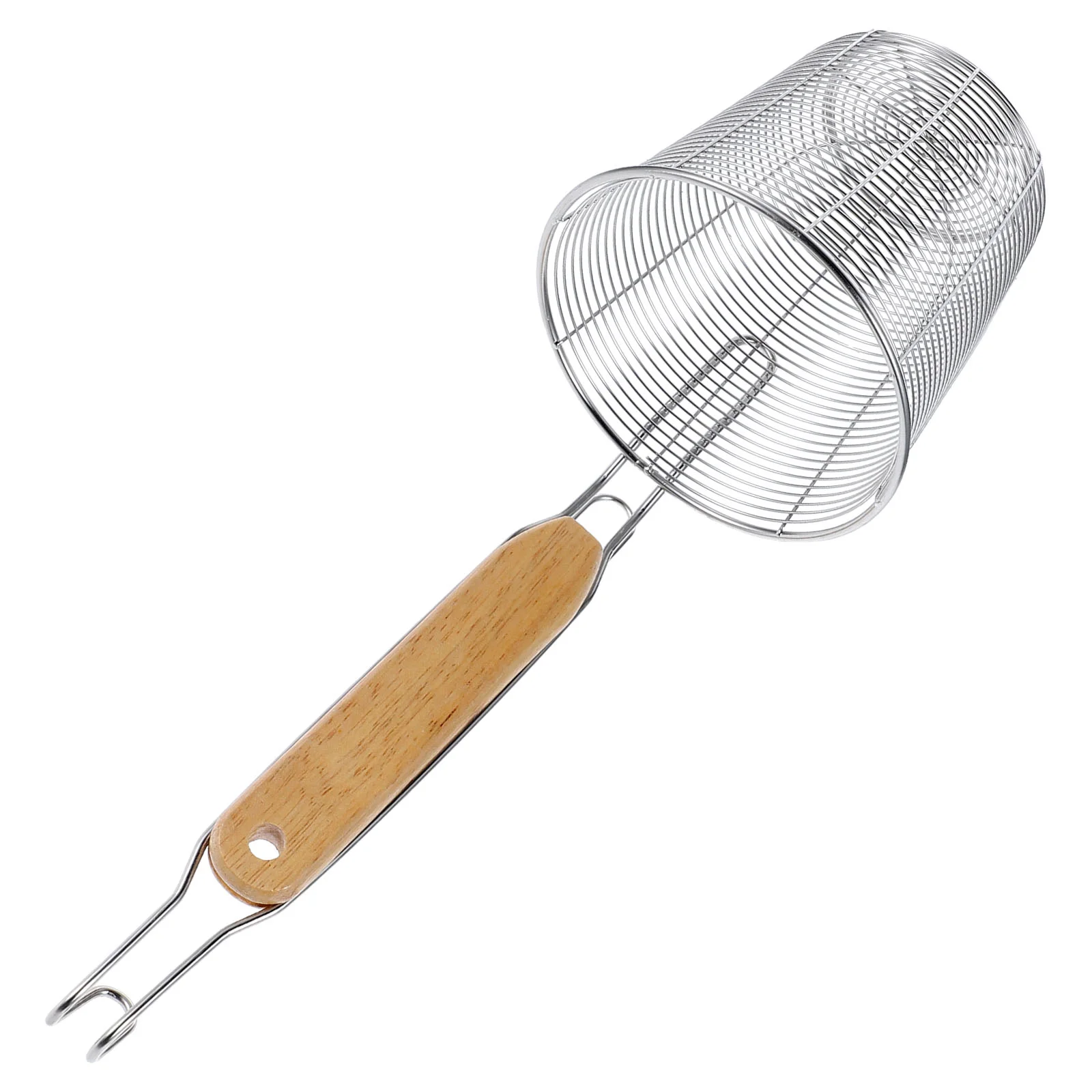 

Powder Fence Mesh Pasta Basket Drain with Lid Foldable Strainer Noodle Colander Baskets Handle Filter