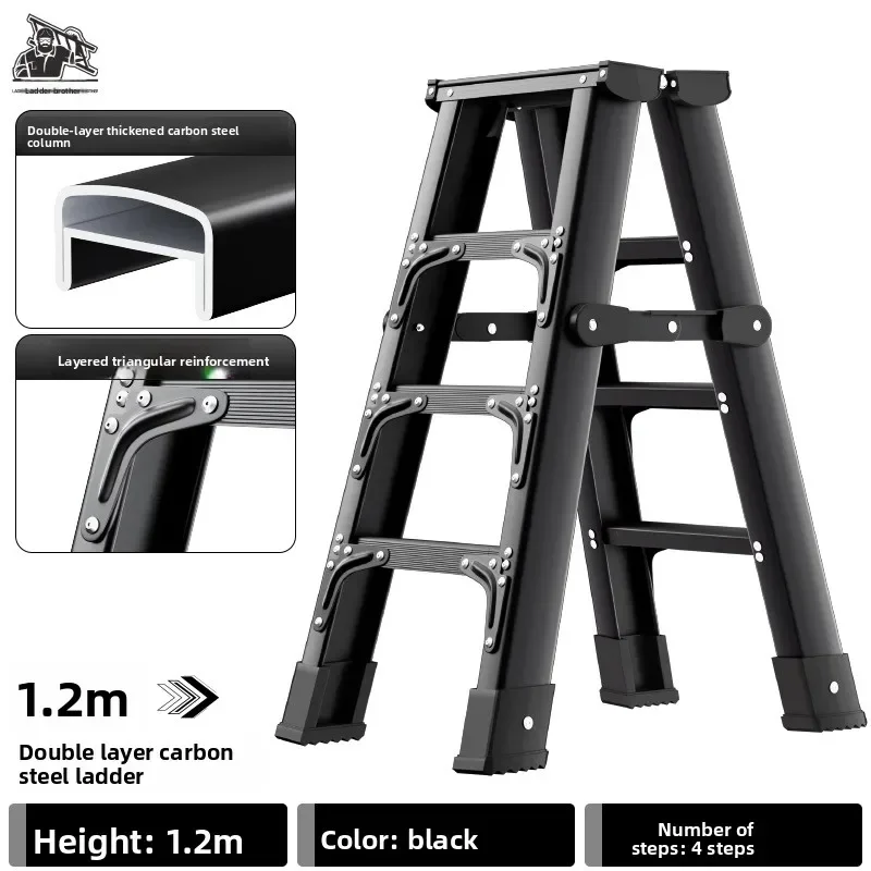 Thickened and bold herringbone ladder  stacked ladder Extra thick engineering  climbing ladder stool ladder manufacturer