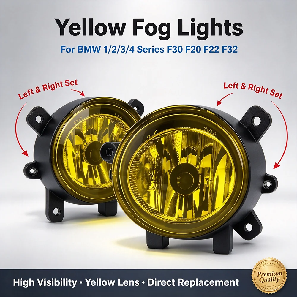Amber Yellow Front Fog Lights For BMW 1 2 3 4 Series F30 F20 F22 F32 High Penetration Plug & Play Replacement Fog Lamp Kit