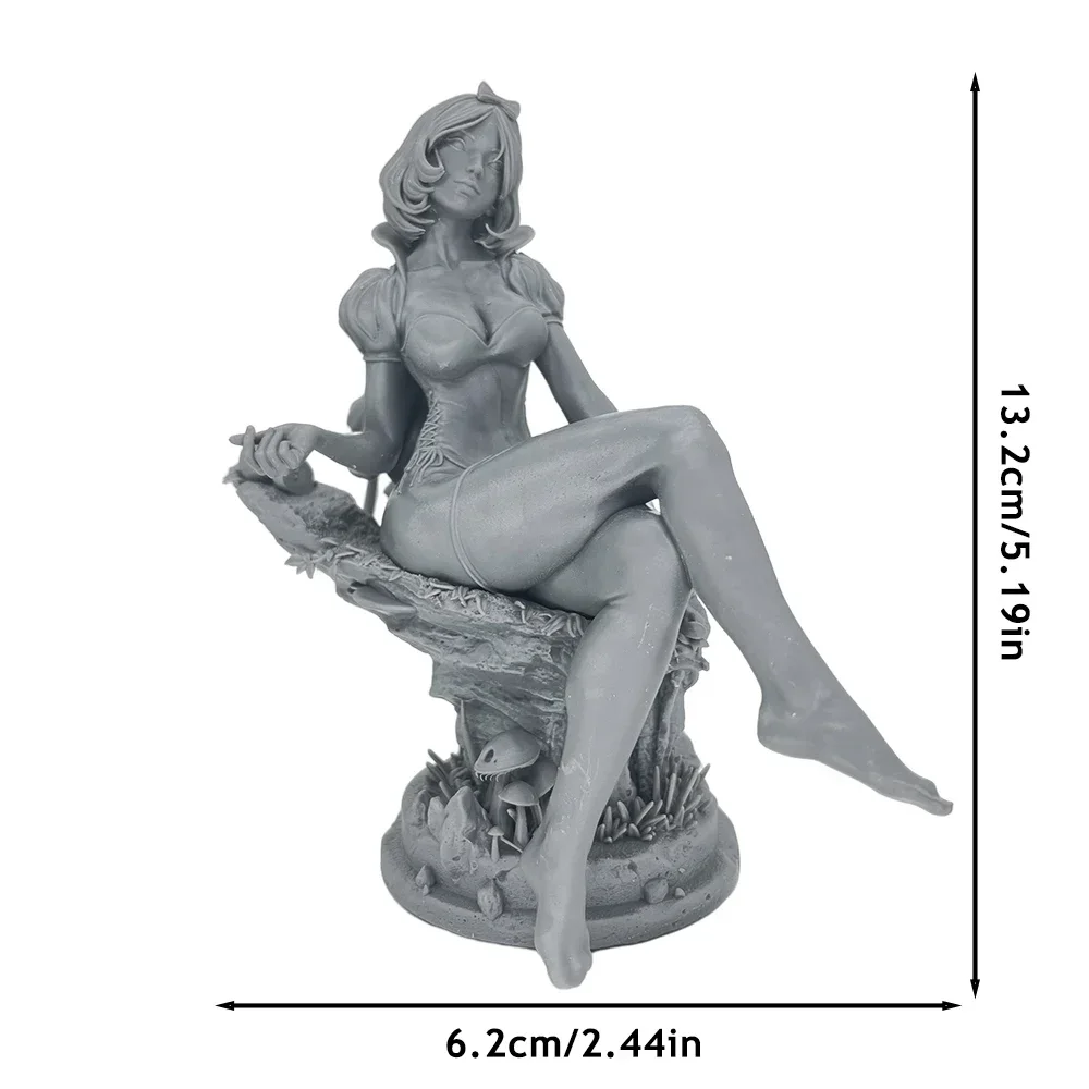 Figura de resina de Anime de princesa en miniatura, Kit de modelo de resina 1:12, Kit de modelo de plástico sin pintar, A2073