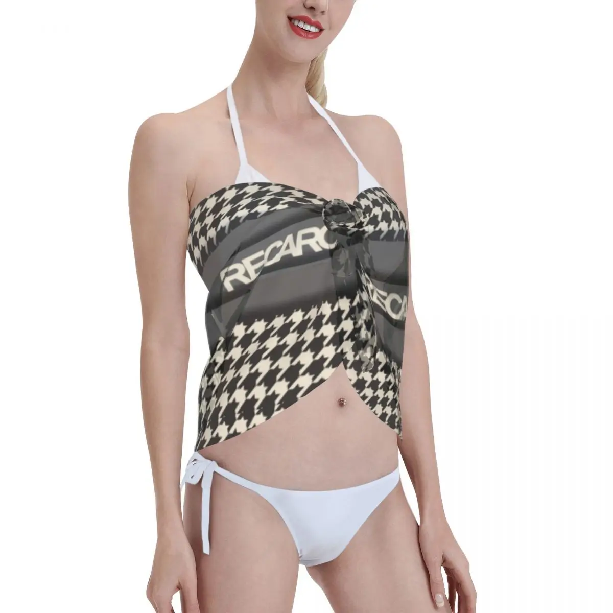 Custom For Swimwear Seat Houndstooth Upholstery Pattern Recaros Short Sarongs Beach Wrap  Bikini Wrap Sarongs Swimsuit Coverups