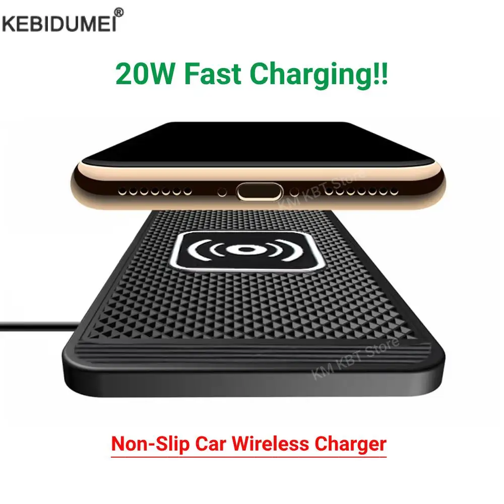 

Автомобильное беспроводное зарядное устройство, силиконовая нескользящая накладка для iphone 16 15 15 Pro Max 14 13 12 X Samsung S24 S23, беспроводное автомобильное быстрое зарядное устройство