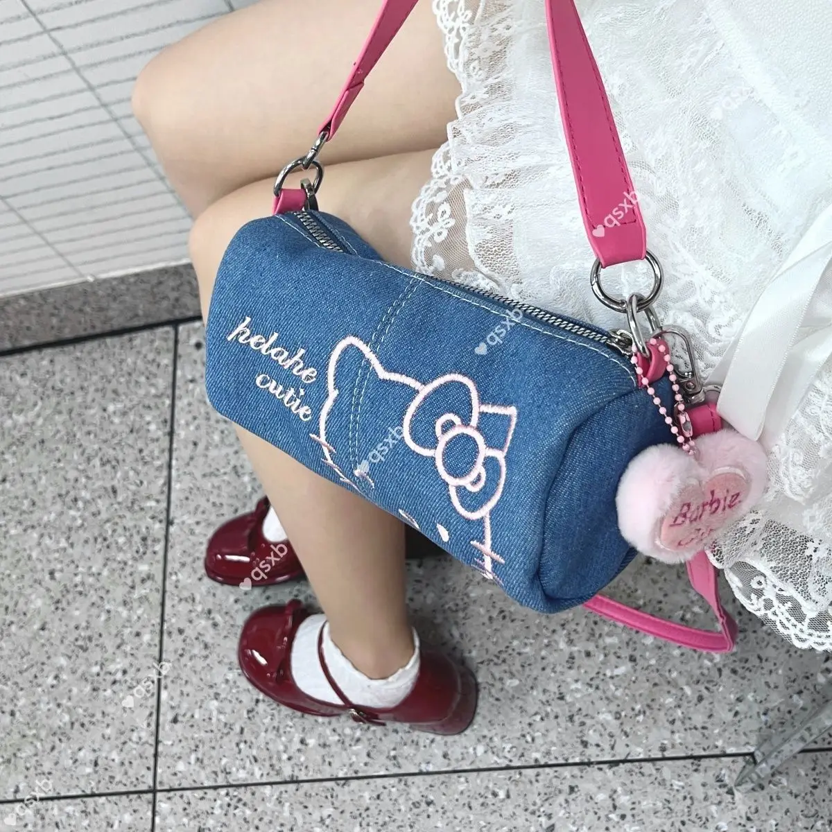 

HelloKitty handbag for women 2025 new denim cute phone bag, Hello Kitty handbag, crossbody bag