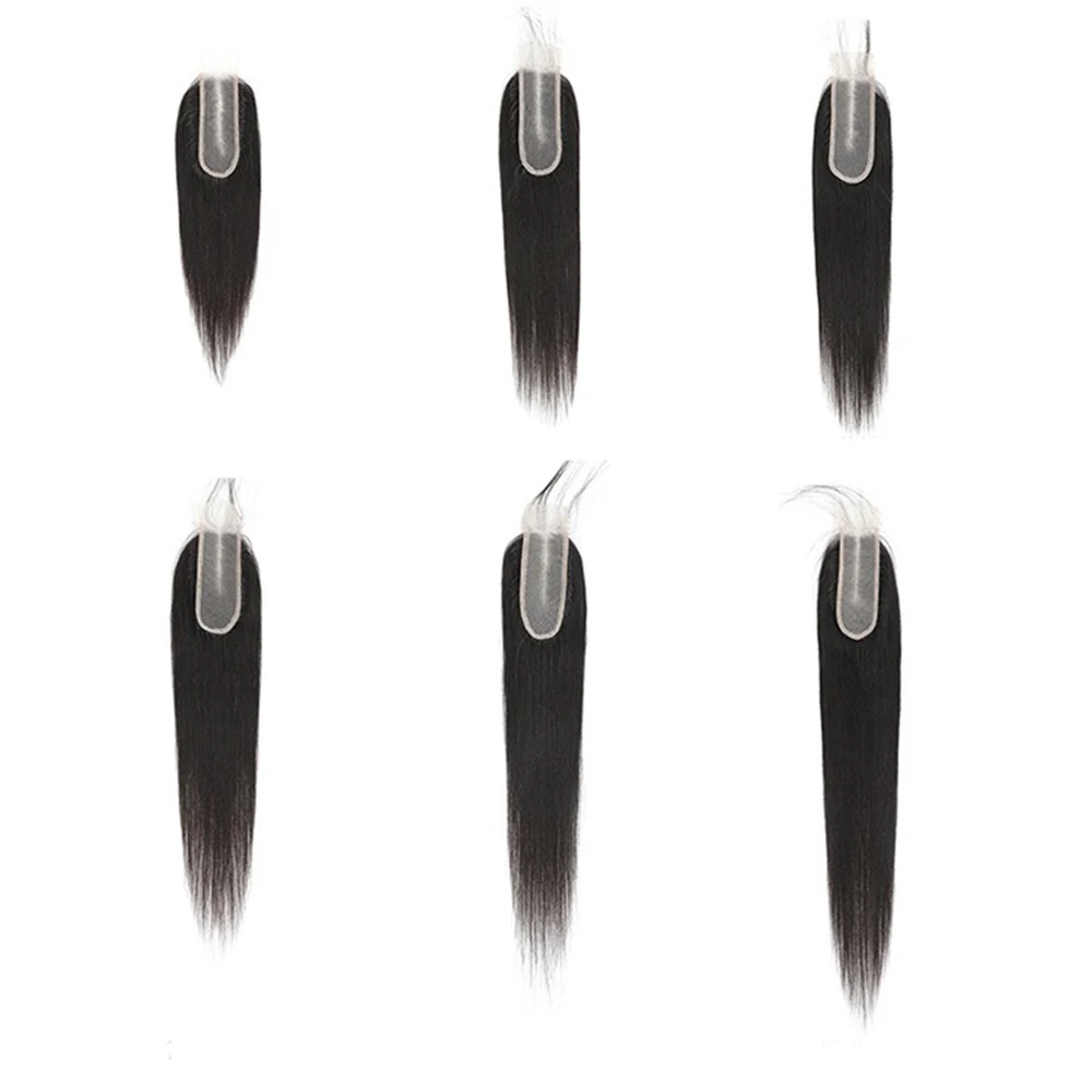 Бразильские 2x6 кружевные застежки, человеческие волосы, прямые 2x6, швейцарские прозрачные кружевные застежки, 10-26 дюймов, натуральный цвет для чернокожих женщин