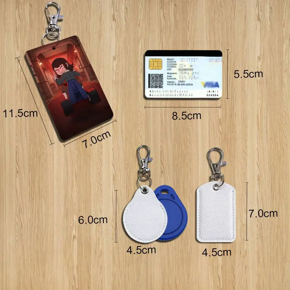 Horror comedy Abaddon Haunted Hotel Card Holder With Keychain Executive Protection For Bank Credit Subway Bus Case
