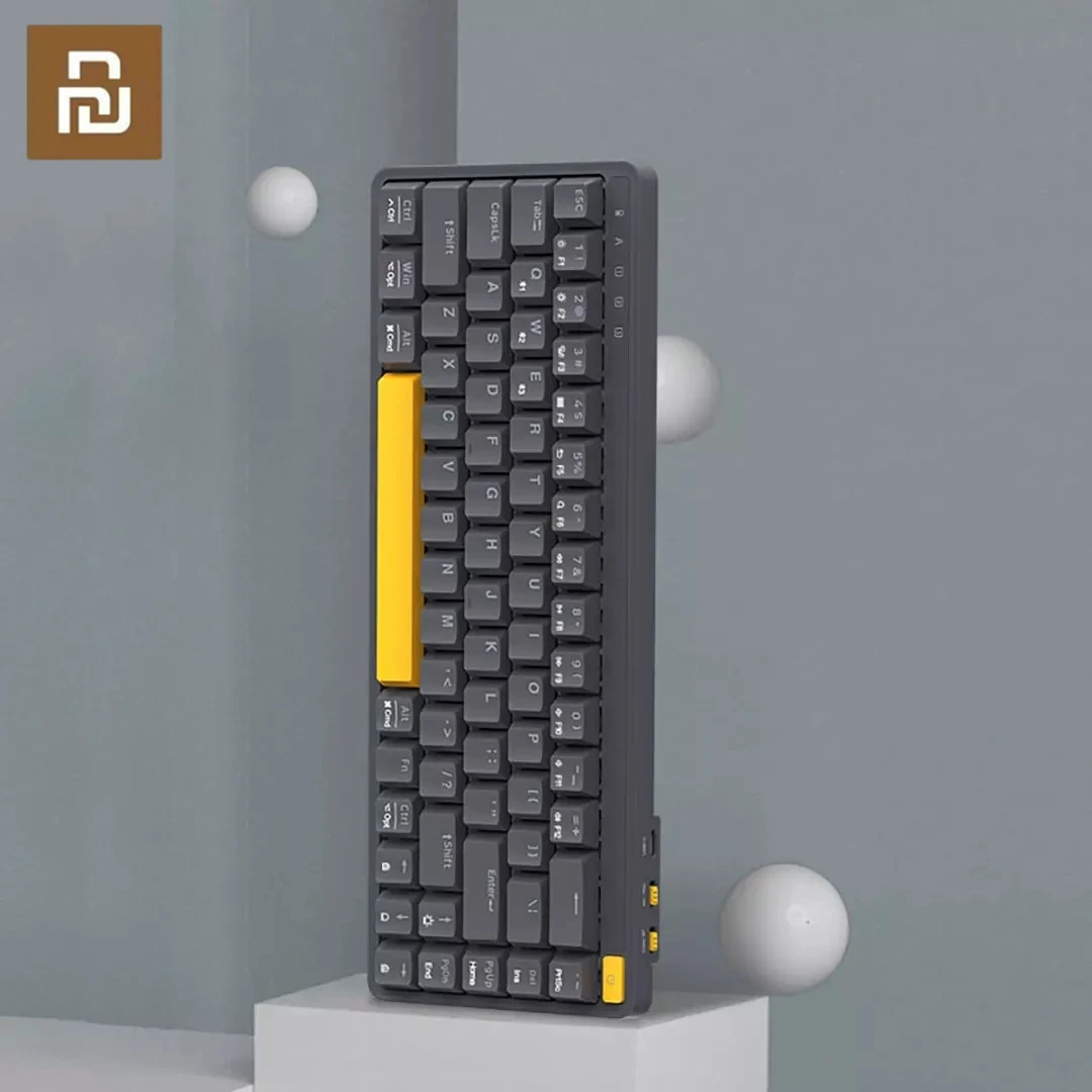 Miiiw لوحة المفاتيح الميكانيكية Z680C 68 مفاتيح السلكية سماعة لاسلكية تعمل بالبلوتوث الوضع المزدوج المحمولة لوحات مفاتيح الألعاب الصغيرة الألعاب مكتب لوحات المفاتيح