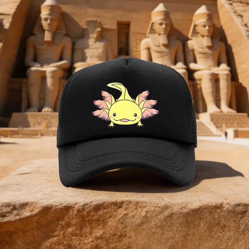 Unisex Cute Yellow Sleeve Dragon Mesh Baseball Cap, Duckbill Cap for Running, Walking, Camping - Multiple Colors Available - Ide