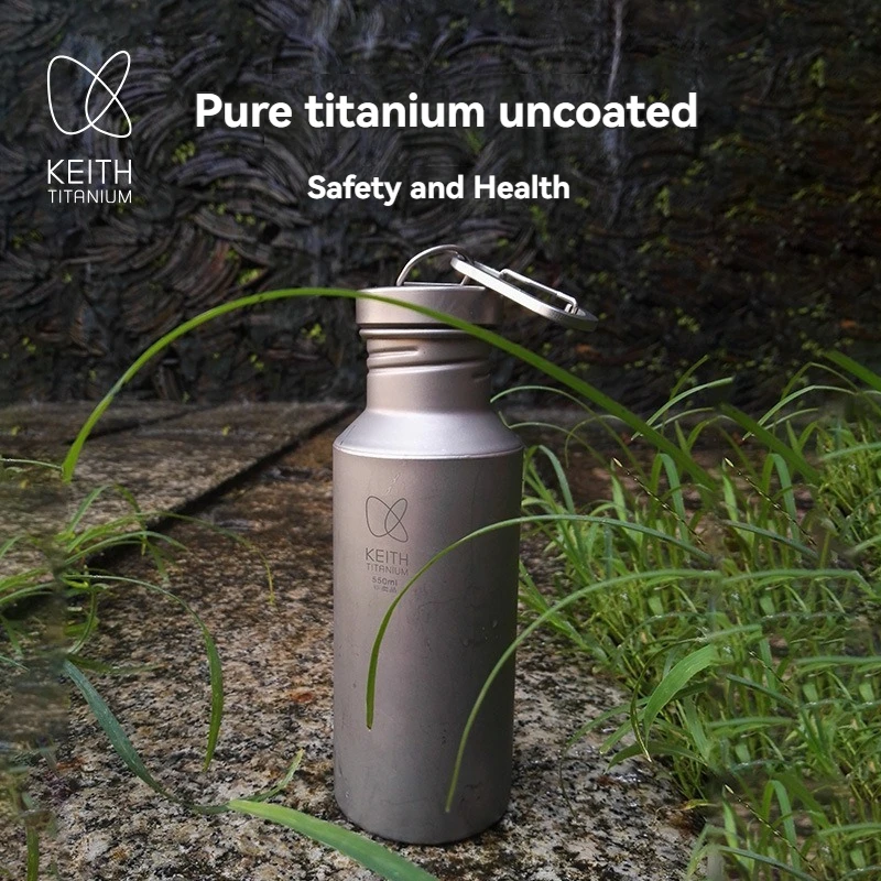 Titanium kettle outdoor sports kettle pure titanium healthy water cup portable large water bottle titanium kettle mountaineering