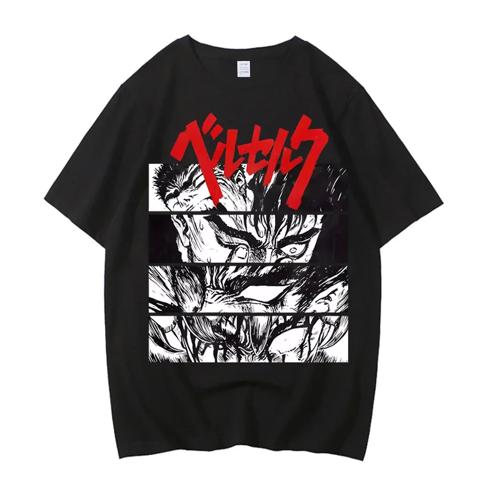 Camiseta de Anime Berserk, camiseta de manga corta de verano para mujer, Top estampado, camiseta de moda 2025, ropa de seguidor, camisetas gráficas Y2K