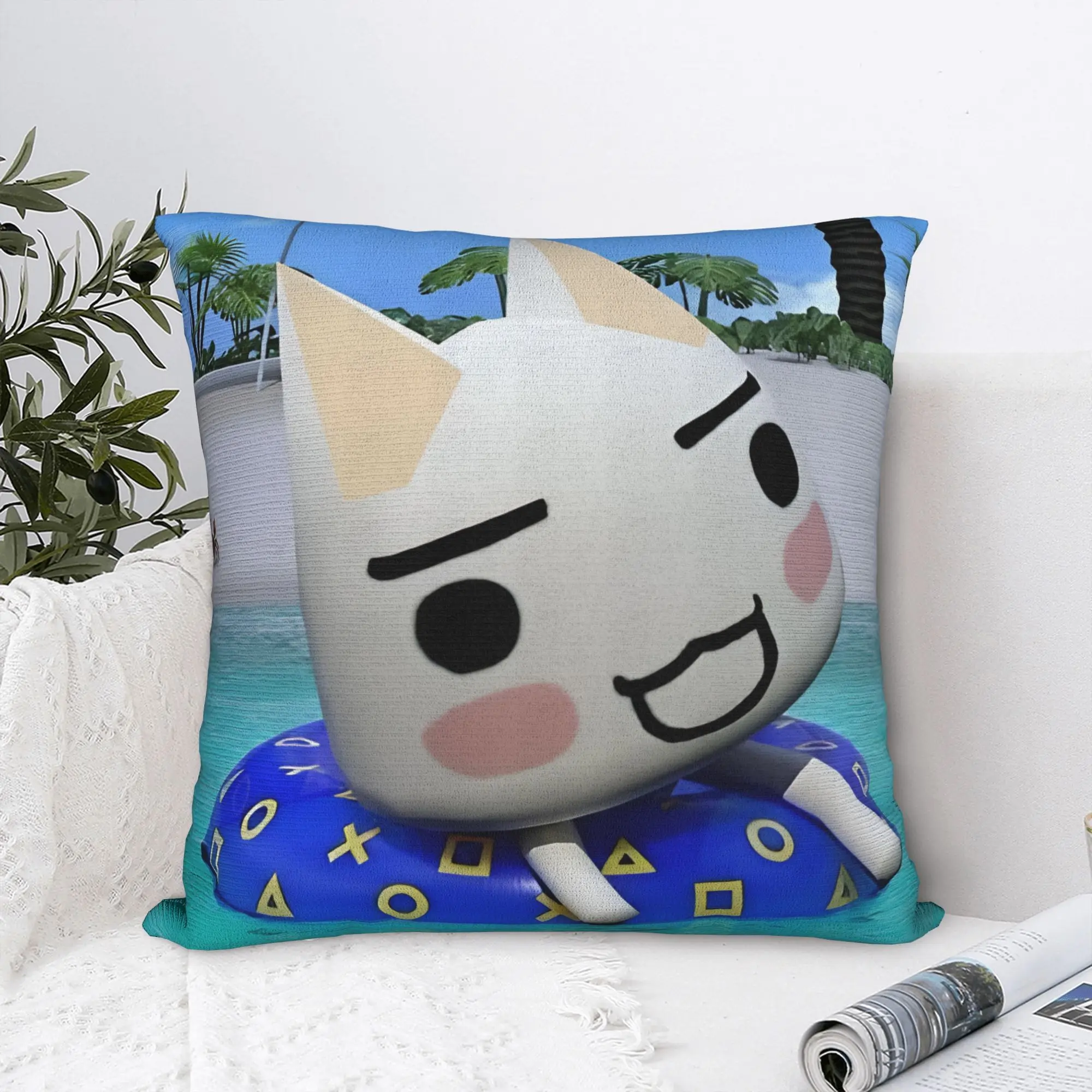 Toro Inoue Cat Pillowcase Polyester Cushion Cover Decorations Kawaii Neko Pillow Case Cover Seater Dropshipping 45*45cm