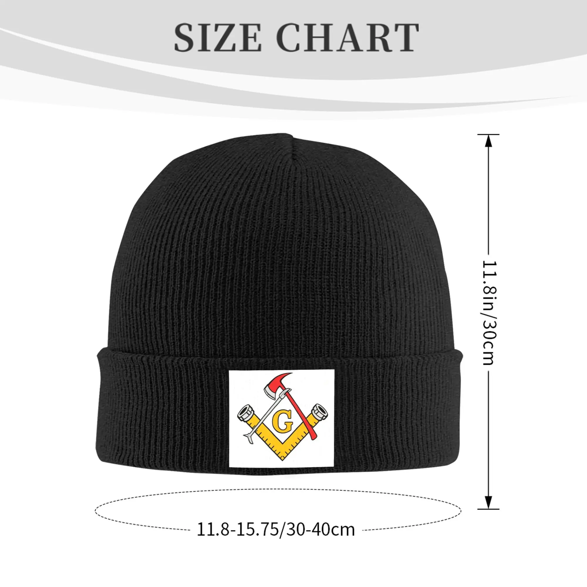 Masonic Free Mason Firefighter Fireman Fire Rescue Freemasonry Winter Skullies Beanies Hat Warm Autumn Knitted Hats Bonnet Caps