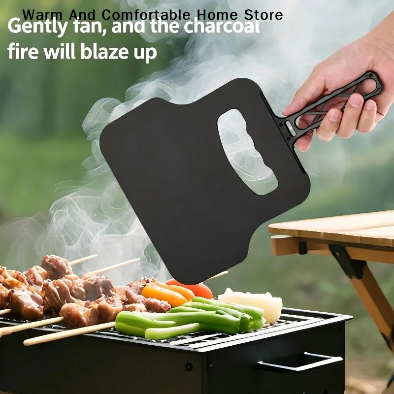 【W】Barbecue Fan BBQ Hand Crank Blower Tool Manual Combustion Support Outdoor Cooking