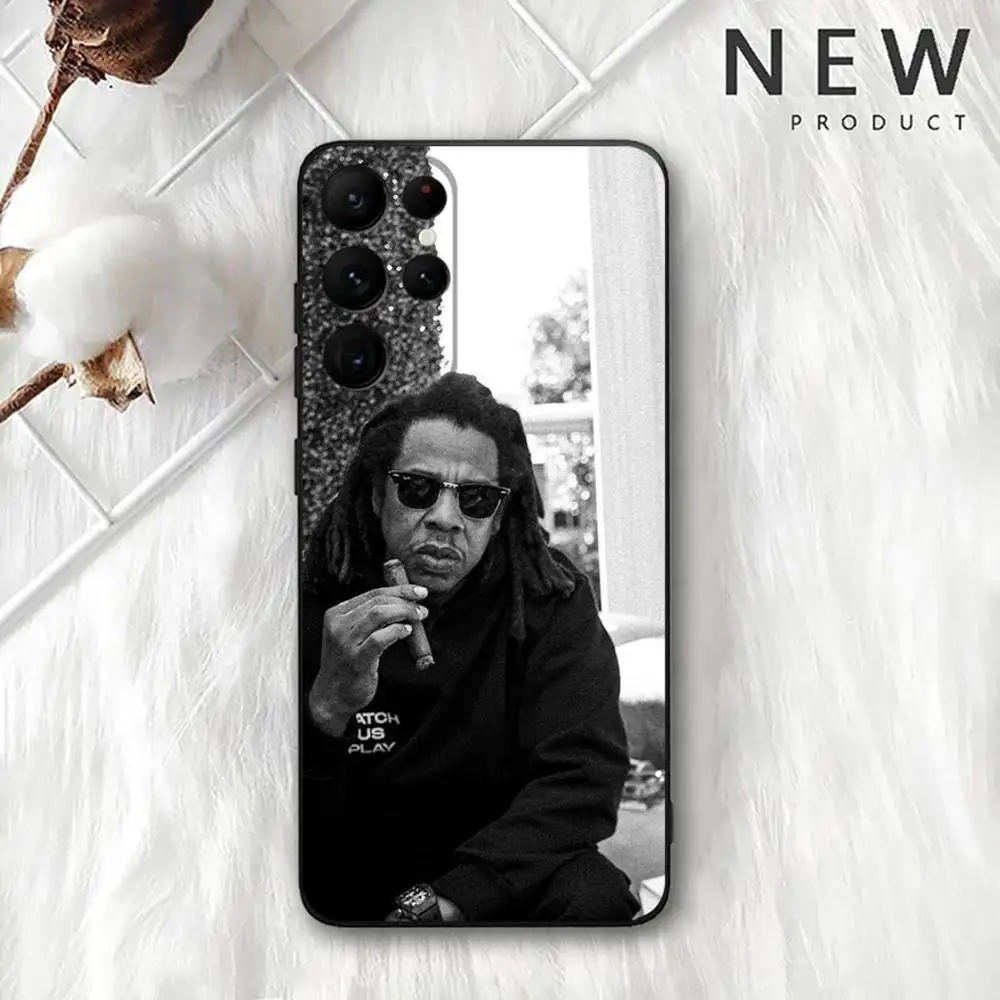 حافظة لهاتف مغني الراب Jay-Z لهاتف سامسونج S 25,24,23,22,30,21,10,9,Ultra,Plus,Lite,FE,4,5G حافظة ناعمة سوداء